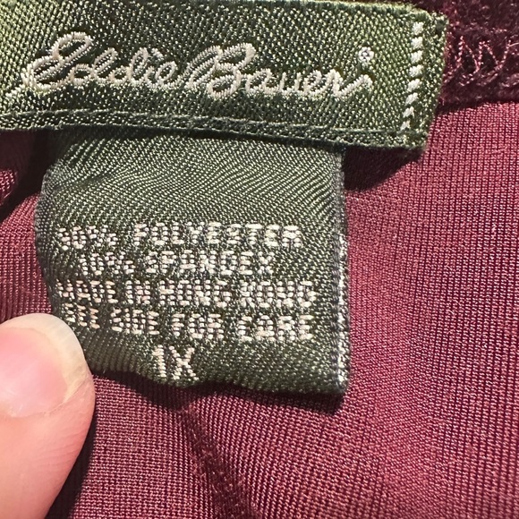 Eddie Bauer Vintage Velour Eggplant Tank Top Plus Size 1X - Picture 5 of 5